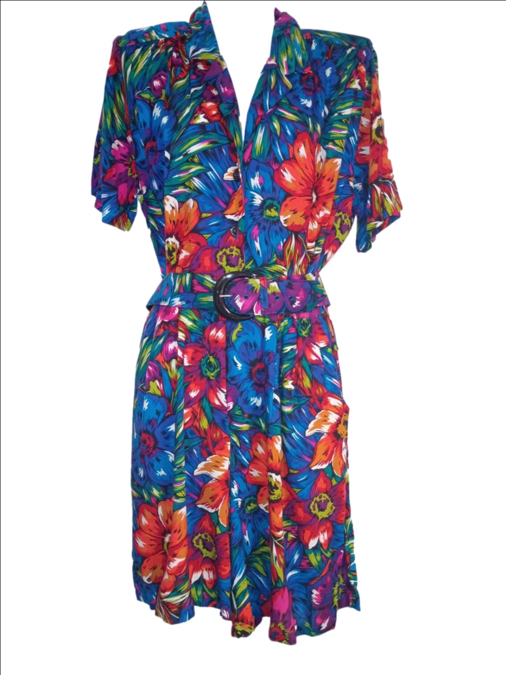 80's Tropical Shorts Romper With Pockets 😁
